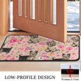 thumbnail image 3 of Yorkie Dog and Flower Florals Door Rugs,Washable Non Slip Door Mats Indoor,Decorative Door Mats,Entry Mat Indoor for Entrance,Bedroom,Kitchen,Bathroom,30"x17", 3 of 6