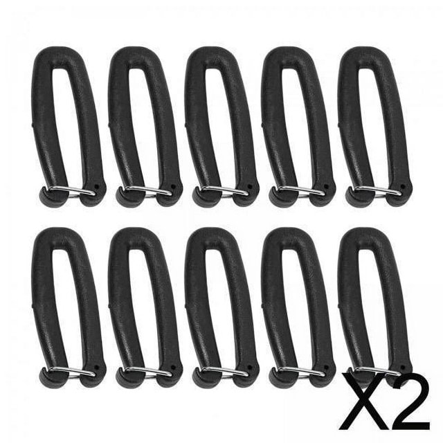 2x 10 Uds. Hebilla de Puente de Gancho de Correa de Correas, Liberación Rápida, Ganchos de Clip para Llavero, Hebilla de Correas para Equipaje de Corr 2 piezas
