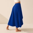 thumbnail image 4 of LWavelet High-Waisted Asymmetrical Slit Midi Skirt Women Flowy Fall Casual Versatile Stylish Bottoms Blue 2XL, 4 of 4