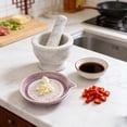 thumbnail image 1 of Ceramic Garlic Grinder Bowl and Crusher Set for Home Kitchen Ginger and Vegetable Mincing, 1 of 7
