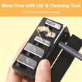 thumbnail image 5 of EXLEAF 5 Hole Makeup Pencil Sharpener Cosmetic Tool Multiple Sizes Eyeliner and Lip Liner Sharpener for Women 5 Slot Make Up Pencil Sharpener, 5 of 7