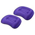 thumbnail image 1 of Unique Bargains Inflatable Pillow Large 17 x 13' Ultralight Camping Travel Pillow, Purple 2 Pack, 1 of 7