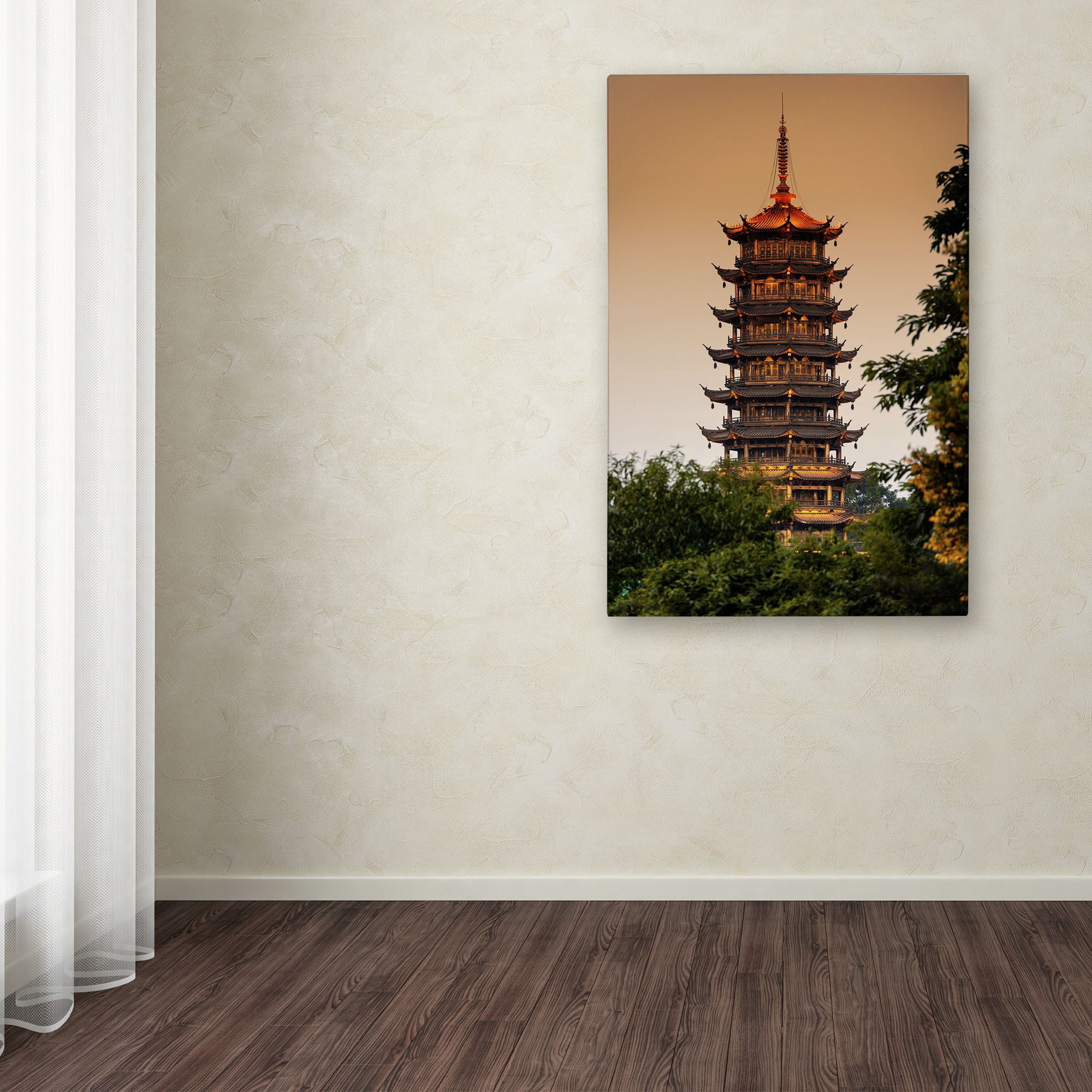 Trademark Fine Art "Light Pagoda" Canvas Art by Philippe Hugonnard
