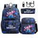 thumbnail image 2 of New Stitch 3Pcs USB Anti-theft Lock Boy Girl Kids School Book Bags Travel Backpack Shoulder Bag Pen Bag, 2 of 4