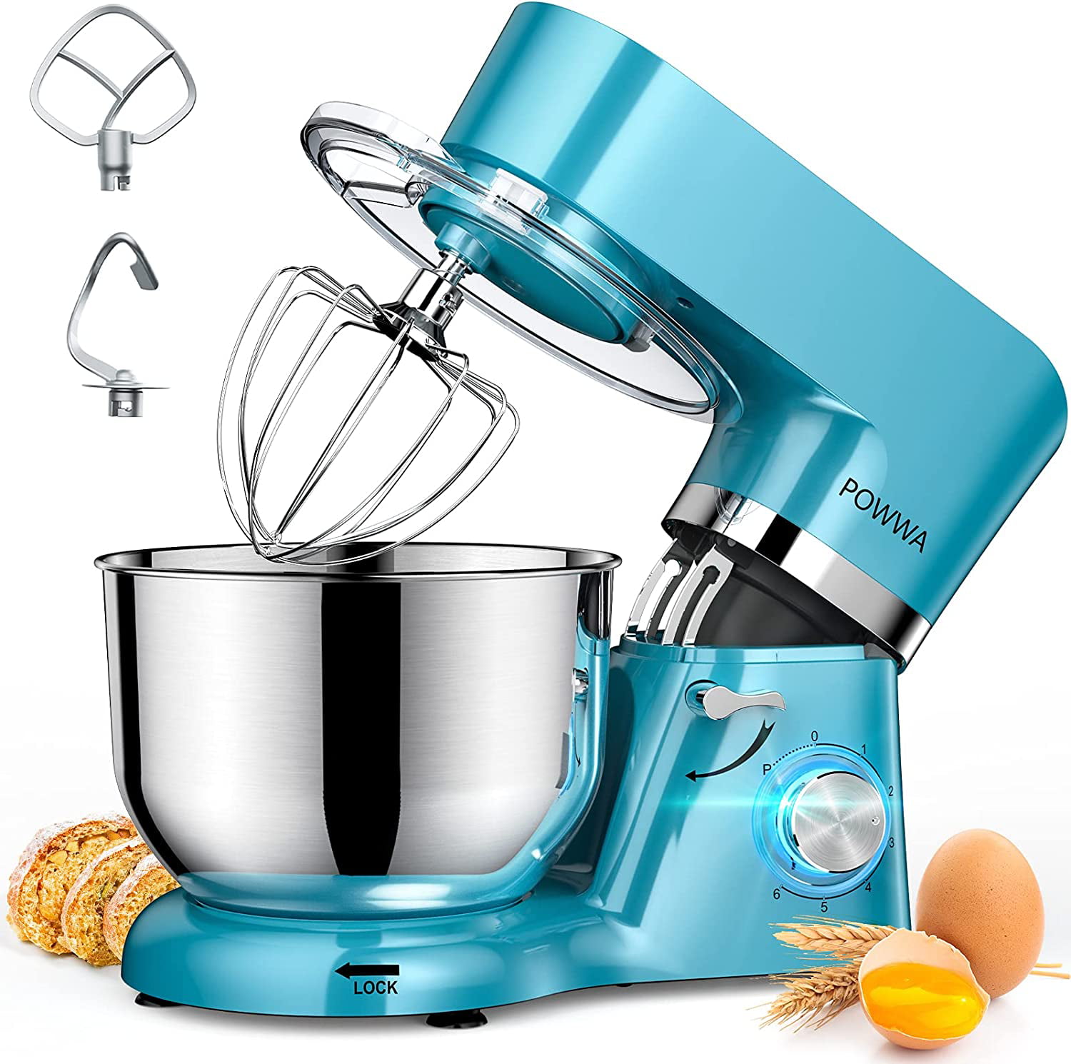 GymChoice Electric Stand Mixer, 660W 10-Speed Mixers with 7.5 QT Stainless  Steel Bowl, Dough Hook, Mixing Beater for Baking, Butter, Cakes and Cookies