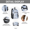 thumbnail image 4 of JIALIOU 14" Laptop Backpack Waterproof Airline Approved Stylish Casual Daypack for Travel Business College Work, Blue White Stripes and Blue Flowers, 4 of 8