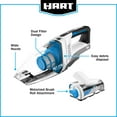 HART 20Volt Cordless Hand Vacuum Kit with MultiSurface Motorized