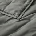 thumbnail image 6 of Chezmoi Collection Glen 3-Piece Crescent Stitched Quilt Set, Oversized King Size, Dark Gray, Rayon Derived from Bamboo & Polyester Blended, Soft Breathable Cooling Bedspread for Hot Sleepers, 6 of 9