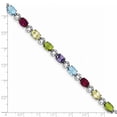 thumbnail image 3 of 925 Sterling Silver 7inch Multi-Color Cubic Zirconia Bracelet, 3 of 3