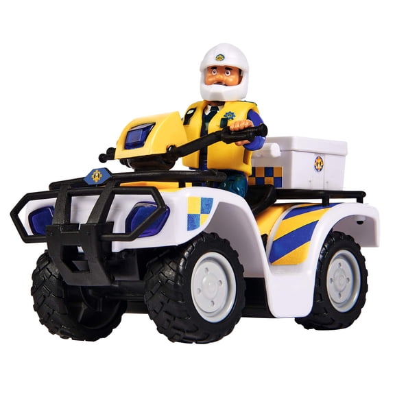 Simba 109251093 Fireman Sam Police Quad with Malcolm Figure, with Accessories, Season 12, from