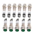 thumbnail image 2 of 10pcs AC 220V Indicator Light Signal Lamp 8mm Mounting Hole Power Supply Operating Signal Light Green Sharkdo, 2 of 9