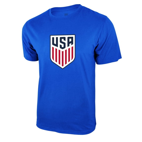 Icon Sports U.S. Soccer Federation USMNT Logo Adult T-Shirt Royal Blue Logo - Small