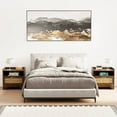 thumbnail image 3 of 24" Rattan Nightstands Set of 2, Walnut Bedside Table with Semi Open Cubby, Boho Night Stand with Farmhouse Arched Base for Bedroom, Side Table, End Table for Dorm, 3 of 11