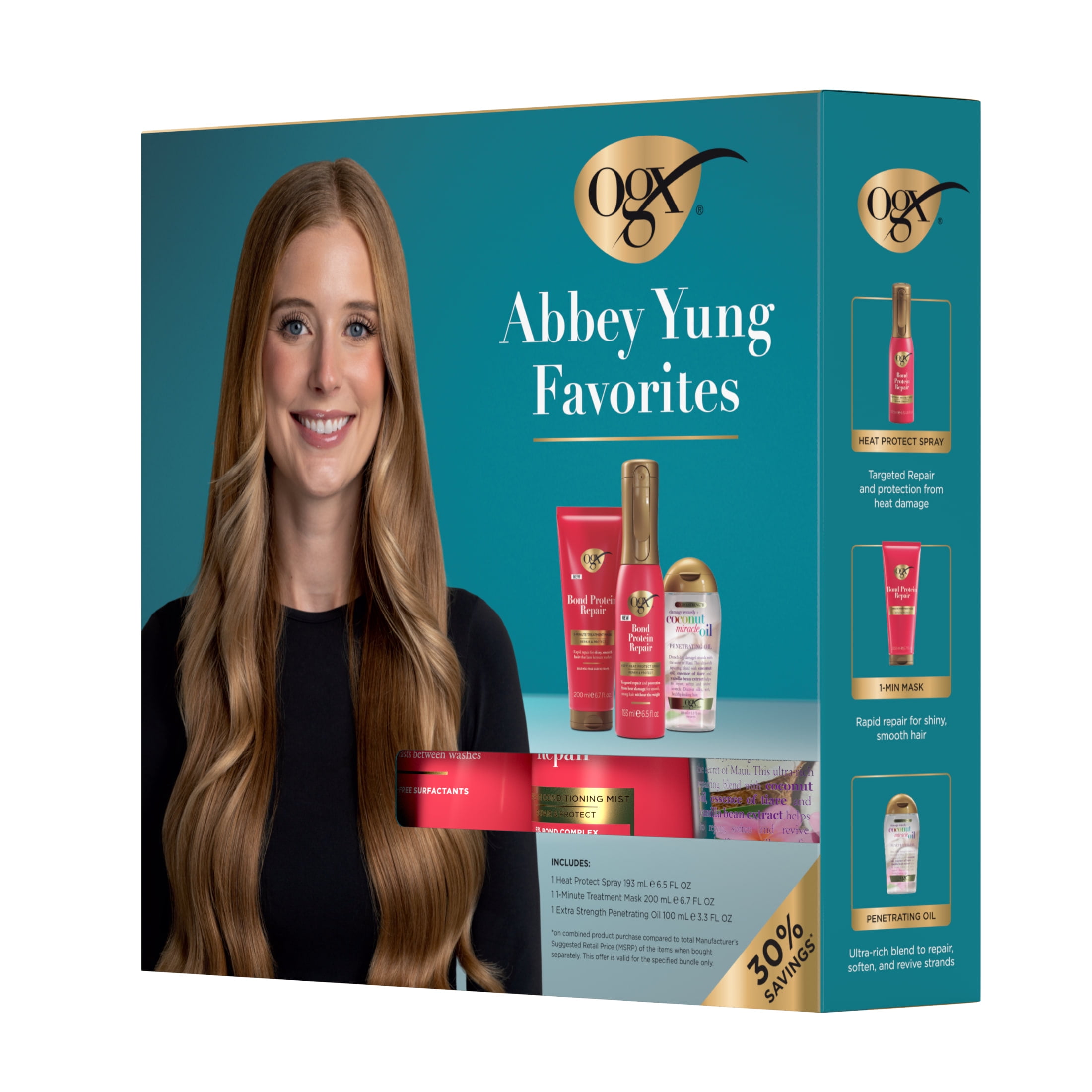 OGX Abbey Yung Favorites Hair Repair & Protection Set, 3 Items