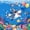Blue 03, variant on Feelyou Kawaii Birthday Party Shark Twin Bedding Sets for Kids Boys Girls, Marine Coral Animal Bedding Comforter Set, Blue, Blue Reversible, 7pcs