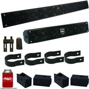 Wet Sounds Package - One Stealth 10 Ultra HD, One Stealth 6 Surge Amplified Soundbar & 1.75" Pipe Mounting Hardware