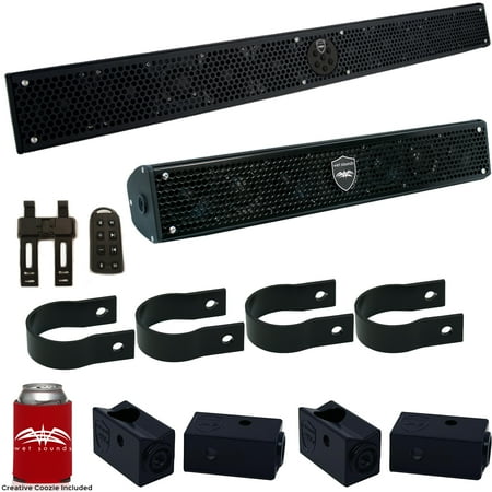 Wet Sounds Package - One Stealth 10 Ultra HD, One Stealth 6 Surge Amplified Soundbar & 1.75" Pipe Mounting Hardware