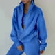 thumbnail image 2 of Conjunto de joggers de dos piezas con media cremallera para mujer: chándal de poliéster, cintura ajustable, conjunto para viajar/estar por casa, 2 of 5