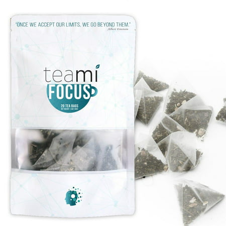 PREMIUM FOCUS TEA by Teami Blends - Best for Increasing Alertness, Mental Clarity, & Energy - With 100% All Natural Ingredients, Dairy and Soy Free, Non-GMO - Boost Metabolism - Support Your (Best Foods For Brain Fog)