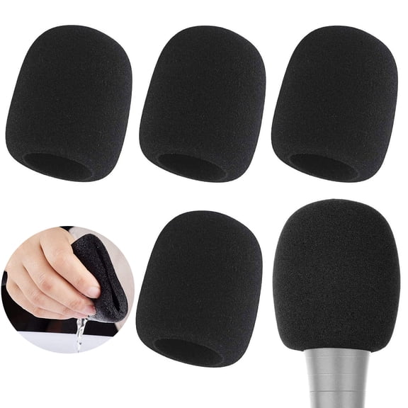 Microphone Cover - Foam Mic Covers Windscreen Suitable for Most Standard Handheld Microphone 6 PCS