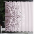 thumbnail image 3 of Ambesonne Mandala Shower Curtain, Traditional Lace Floral Art, 69"Wx70"L, Purple Grey, 3 of 4