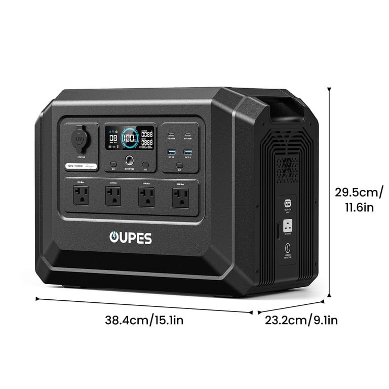 OUPES, Mega 1 Lite Portable Power Station, 1024Wh, Black - Walmart.com