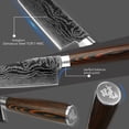 thumbnail image 3 of Kitchen Knife 8-inch Chef Knife Damascus Laser Razor Sharp Blade Wooden Handle with Giftcase, 3 of 7