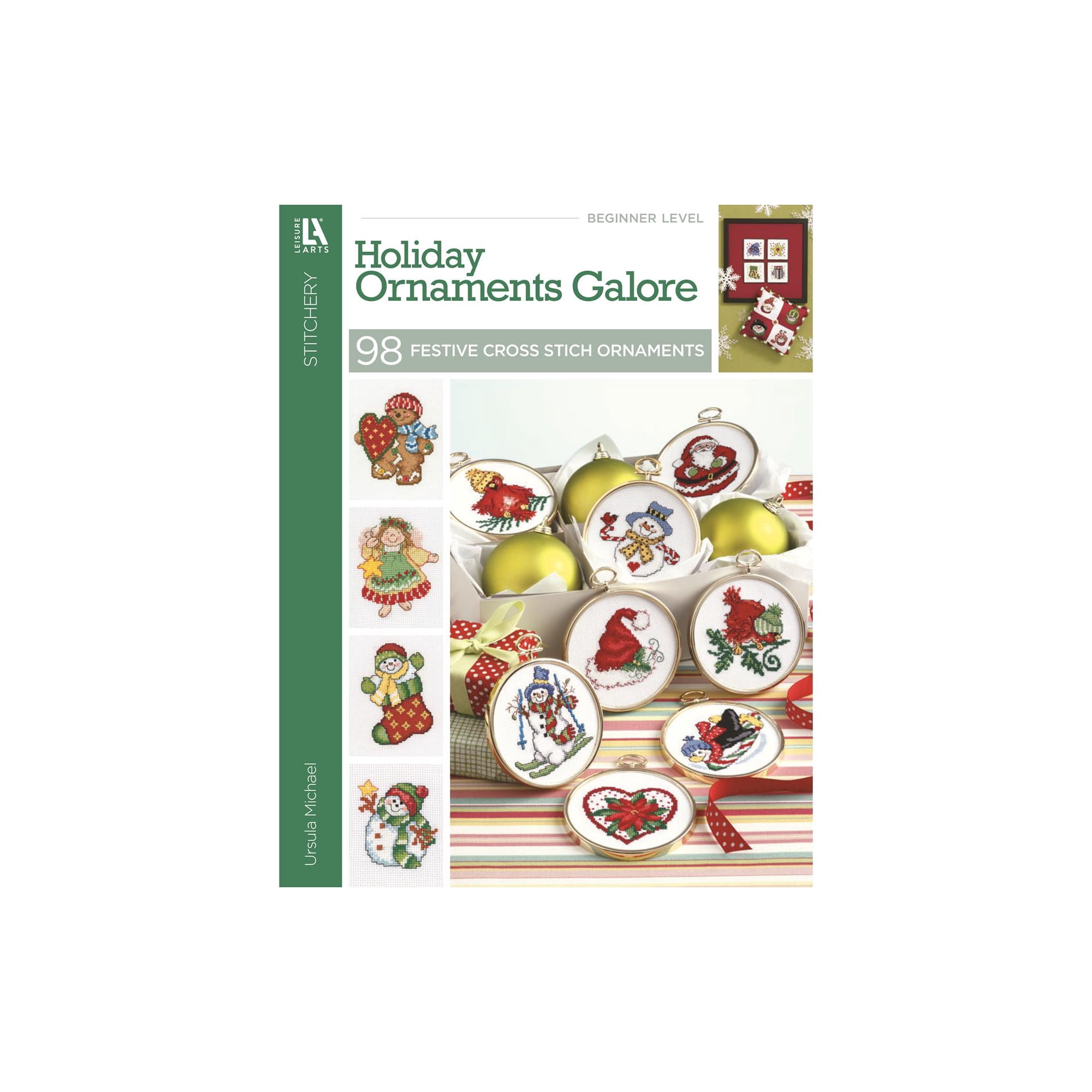 Leisure Arts Cross Stitch Holiday Ornaments Galore Book 98 Designs