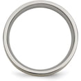 thumbnail image 3 of Chisel Titanium Brushed with 14k Gold Inlay 6.2mm Flat Band - Ring Size 11.5, 3 of 8