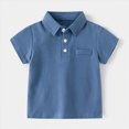 thumbnail image 2 of NIEWTR Childrens Polo Shirts for Boys Toddler Youth Short Sleeve Solid Tee Top Casual Soft Breathable Everyday Wear Sizes 2T-5T 4-12(B-Sky Blue,18-24 Months), 2 of 4