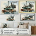 thumbnail image 4 of Designart "Blue Oil Rigs landscapes Industrial III" Oil Rigs / Fields Canvas Wall Art, 4 of 5