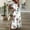 White, variant on SMihono Summer Bohemian Dresses Women Plus Size's V-Neck Fashion Casual Style Commute Pullover Short Sleeve Print Slim Dress