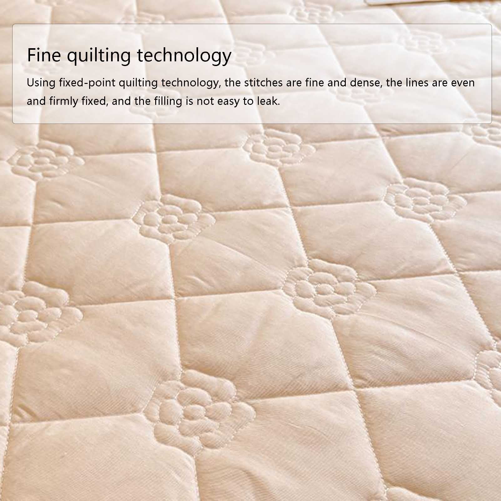 Ruffle Bed Skirt Bedspread, Soft Ruffle Bed Valance, Thicken Lace Edge Fitted Sheet Wrap-Around Dust Ruffle Mattress Cover