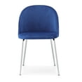 thumbnail image 5 of Meelano 60-C-NVY M60 Modern Velvet Chair - Chrome & Navy, Set of 2, 5 of 7