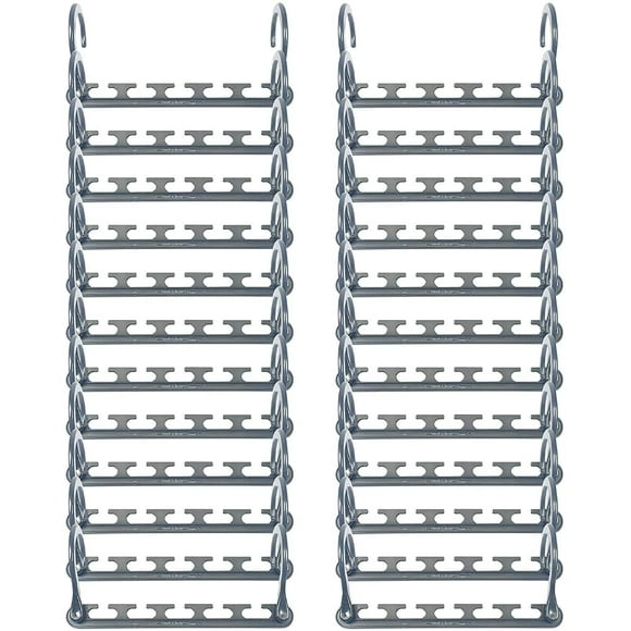 Wonder Hanger Max New & Improved, Pack of 24 – Triples Closet Space for Easy, Effortless, Wrinkle-Free Clothes, Comes Fully Assembled, Grey