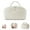 Beige, variant on 2026 9.84×5.51×5.12Inch New Petition Makeup Bag,Festivalment Wide Open Lay-Flat Water-Resistant Cosmetic Case, Puffy Padded Organizer for Toiletries & Brushes Large Capacity with Compartments