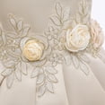 thumbnail image 6 of 2T Toddler Girls Wedding Princess Dress Party Dress Formal Pageant Dress 3T Toddler Girl Sleeveless Tube Top Design Embroidery Floral Tulle Layer Party Formal Pageant Dress Yellow, 6 of 8