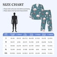 thumbnail image 4 of Susaid Flamingo Print Men's Long Sleeve Pajama Set, Two-Piece Button-Down Loungewear PJs Set, Comfortable Sleepwear for Relaxation-Medium, 4 of 7