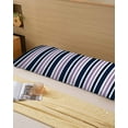 thumbnail image 6 of Navy Blue Purple Striped Body Pillow Cover 20 x 60 Inch Decorative Pillow Cover Modern Minimalist Ombre Lines Lumbar Pillowcase Seasonal Rectangle Cushion Case for Couch Sofa Bed Living Room, 6 of 7