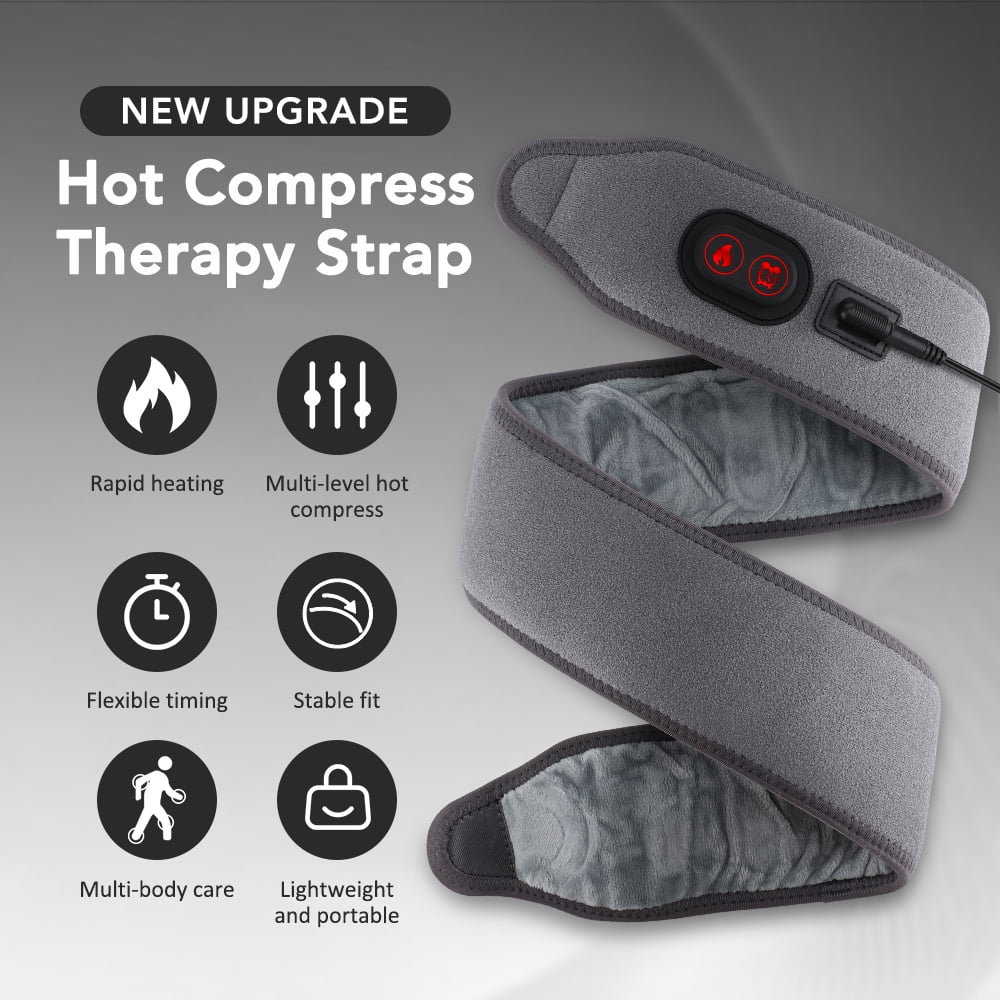Flexible Heated Wrap for Elbow, Arm & Joints - Fast Soothing Heat with 4 Temperature Settings, Extra-Long 44" Cord (Grey)