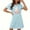 Blue, variant on Women's Novelty Halloween Nightgown Funny Pumpkin Ghost Graphic Sleepshirt Loose Crew Neck Short Sleeve Pajamas Dress