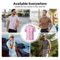 thumbnail image 6 of Daiia Pink Scarf Snowman Pattern Men’s Polo Shirts,Solid Deck Shirt,Classic Fit, Breathable Cotton Polo for Casual and Sport Wear-4X-Large, 6 of 7