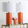 thumbnail image 2 of Safavieh Lighting Collection Roxanne Orange 26-inch Table Lamp (Set of 2), 2 of 5