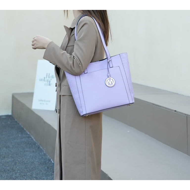 MKF Collection Lea Vegan Leather Women's Tote Bag, Lilac