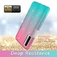 thumbnail image 5 of TCL 20 Pro 5G Case, Rosebono Hybrid Glitter Sparkle Transparent Colorful Gradient TPU Skin Cover Case For TCL 20 Pro 5G (Blue/Pink), 5 of 5