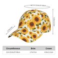 thumbnail image 3 of Yiaed Yellow Polka Dot Sunflower Print Cap Adjustable Size for Running Workouts and Outdoor Activities All Seasons, 3 of 5