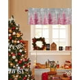 thumbnail image 3 of Window Curtain Pink Xmas Tree Snowflake Grey Christmas Rod Pocket Kitchen Living Room Bathroom Holiday Home Decoration 54x18inch, 3 of 7