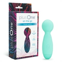 plusOne Mini Travel Vibrator Wand, Waterproof, Teal