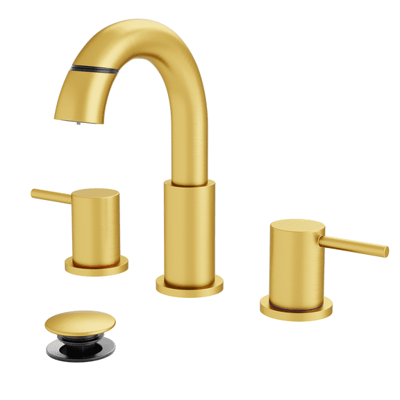 Brushed Bathroom Sink Faucet 3 Hole With Pull Down Sprayer - Walmart.com