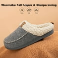 thumbnail image 4 of LongBay Women's Moccasin House Slippers, Wool-Like Memory Foam House Shoes with Plush Fleece Lining, Slip-On Moc Clogs for Indoor Outdoor, 4 of 7
